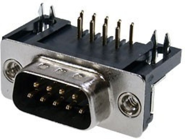 DRB-9MB, вилка D-SUB 9 pin на плату угл. 9.4мм без винтов (L-KLS1-515-09-M-B)