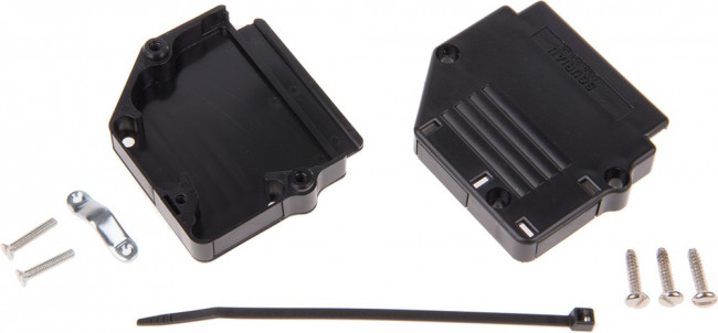 863093C50ALF, D-Sub Backshells Plastic/Straightexit D 50 way shell