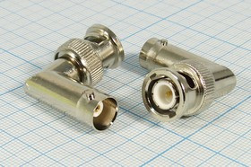 Высокочастотный переходник углового типа штекер BNC на гнездо BNC; №9793 штек BNC-гн BNC\угл\