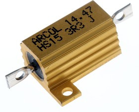 HS15 3R3 J, Wirewound Resistor 15W, 3.3Ohm, 5%