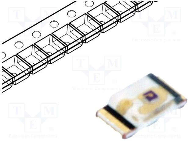 LTST-C193KSKT-5A, LED; SMD; 0603; yellow; 7.1?45mcd; 1.6x0.8x0.35mm; 130°; 1.7?2.3V