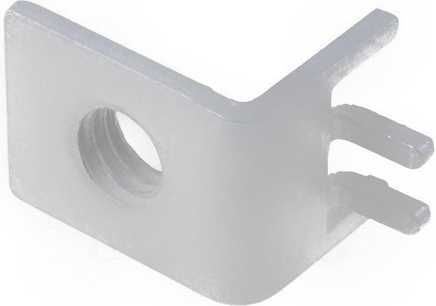 73-3299-25/0016, Наконечник: зажим под винт, M4, без винта, THT, сталь, угловой 90°