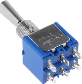 5648A9, Toggle Switch, Panel Mount, On-Off-(On), DPST, Solder Terminal