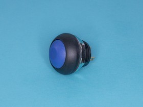 PSW-7-Bl, Кнопка круглая 12мм 125В 0,125А без фиксации, герметичная IP67, синяя