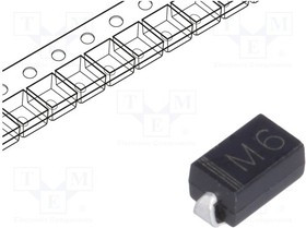 M6-DCO, Диод: выпрямительный, SMD, 1кВ, 1А, SMA, Ufmax: 1,1В, Ifsm: 30А