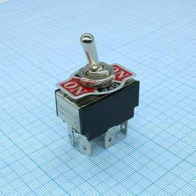 KN3(B)-203P(A) ON-OFF-ON, Тумблер ON-OFF-ON (6c) 10А 250В