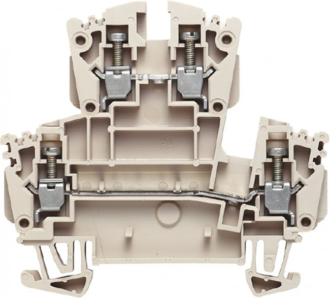 1029100000, W Series Dark Beige Double Level Terminal Block, 0.5 4mm², Double-Level, Screw Termination