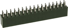 1-215307-7, AMPMODU HV100 Series Straight Through Hole Mount PCB Socket, 34-Contact, 2-Row, 2.54mm Pitch, Solder