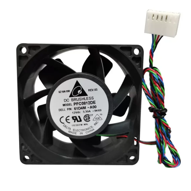 Вентилятор Delta PFC0812DE-6C1D SL 12В 3.3А 4 pin