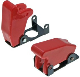 SAC-01 RED, Предохранительный колпачок для тумблера SAC-01, 46.6х17х27.8 мм, под диаметр установочного изделия 12 мм, красный