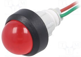 LR-D20H-24AC/DC, Индикат.лампа: LED, выпуклый, 24ВDC, 24ВAC, Отв: d13мм, пластик LR-D20H-24AC/DC, Индикат.лампа: LED, выпуклый, 24ВDC, 24ВAC, Отв: d13мм, пластик