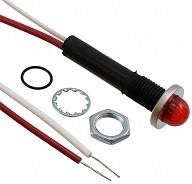 6091M1-12V, LED Panel Mount Indicators RED DIFFUSED 3/8" MOUNTING HOLE