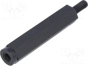 TDYPFM-M3/30, Дистанцирующая стойка с резьбой, шестигранная, полиамид, M3, M3