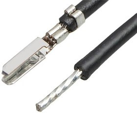 215711-1125, Rectangular Cable Assemblies CLIK-Mate1.5 Lead Sn M-S 450MM 24AWG BK