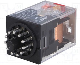 MKS3PI-230AC, Реле электромагнитное, 3PDT, Uобмотки 230ВAC, 10A/250ВAC, 10А