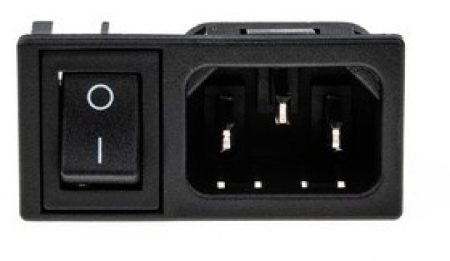 BZM27/Z0000/53B, Power Entry Module Unfiltered M 3 POS 250VAC 10A Switch ST 1 Port
