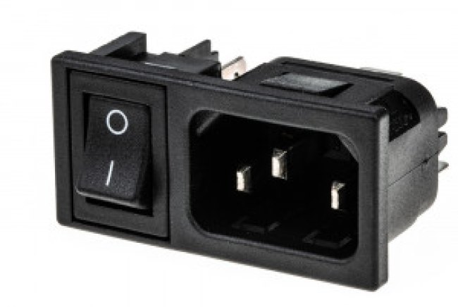 BZM27/Z0000/53B, Power Entry Module Unfiltered M 3 POS 250VAC 10A Switch ST 1 Port