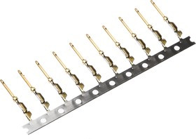 Male Crimp D-sub Connector Contact, Gold, Tin Plug, 28 24 AWG