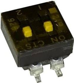 219-2MSTR, DIP Switches / SIP Switches 2 switch sections SPST