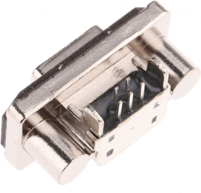 MUSBE15134, Разъем USB, Mini USB Типа AB, USB 2.0, Гнездо, 5 вывод(-ов), Монтаж в Сквозное Отверстие MUSBE15134, Разъем USB, Mini USB Типа AB, USB 2.0, Гнездо, 5 вывод(-ов), Монтаж в Сквозное Отверстие