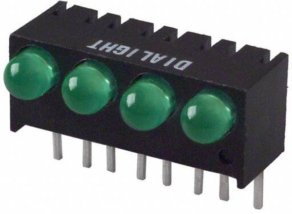 551-1307-004F, LED Circuit Board Indicators GREEN DIFFUSED LOW CURRENT