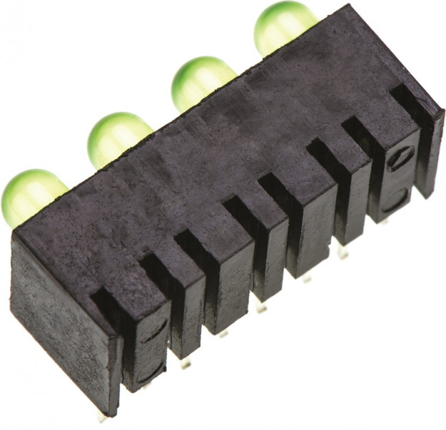 551-1307-004F, LED Circuit Board Indicators GREEN DIFFUSED LOW CURRENT