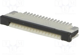 F1003WR-S-16PT, Разъем: FFC (FPC), горизонтальный, PIN: 16, SMT, 0,5А, 30мОм, 1мм