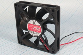 Вентилятор бесщёточный 12В, 80x80x15мм, шариковый подшипник, 3000об/мин, ВН397 вент 80x80x15\ 12В\0,