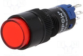 V12Y-11Z-230R, Переключатель: кнопочный, Пол: 2, SPDT, 0,5A/250ВAC, 1A/24ВDC, IP40