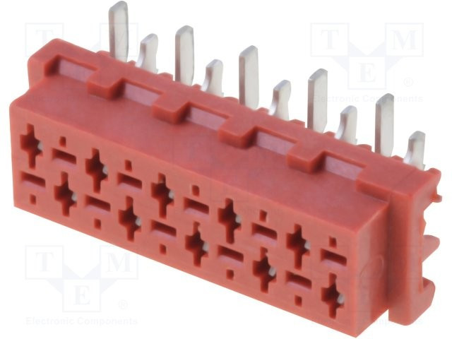 DS1015-06-10R6SR, Розетка на плату IDC Micro Match 10 контактов, шаг 2.54мм, SMT