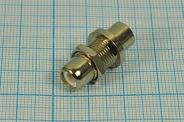 Разъем RCA розетка - разъем RCA розетка, на блок, фланец М10