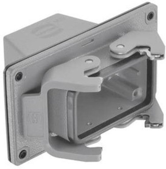 19300101122, Heavy Duty Power Connectors 10B Pnl Fd Thru Hsng Double LeverM32