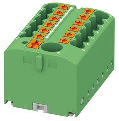 3273360, Terminal Block, Push-In, 13 Poles, 450V, 24A, 0.14 ... 10mm², Green