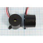 Зуммер пьезоэлектрический с генератором, размер 23x19m33, напряжение 8~15В, частота 3.3кГц, контакты