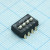 1825058-7, Переключатель DIP Switches, Конфигурация: SPST, Контакты: 4, Шаг: 2.54