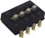 1825058-7, Переключатель DIP Switches, Конфигурация: SPST, Контакты: 4, Шаг: 2.54