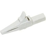 BU-65-9, Alligator Clip, Steel Contact, 30A, White
