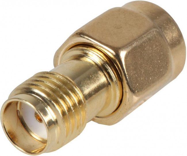 ADP-SMAM-SMAF, Straight 50 RF Adapter SMA Plug to SMA Socket 3GHz