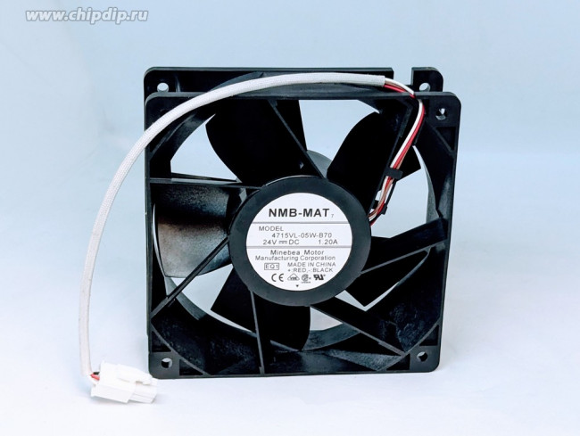 Вентилятор NMB-MAT 4715VL-05W-B70 24v 1.2A 2pin 120x120x38