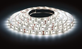 LS3528-60LED-IP20-W, Лента светодиодная (цвет белый), 4.8Вт/м, цена за катушку 5м