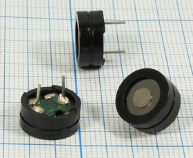 Излучатель звука магнитоэлектрический без генератора 12x 5мм, 1.5В, 16 Ом, 2.048 кГц; зм 12x 5\ 1,5\