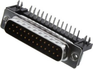 FCE17B25PA450, D-Sub Standard Connectors .318 RA pin brkt brdlock 4-40