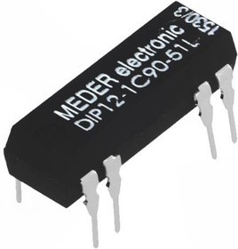 DIP12-1C90-51L, Реле электромеханическое, Uкат. 12В, AC-DC Iком 50