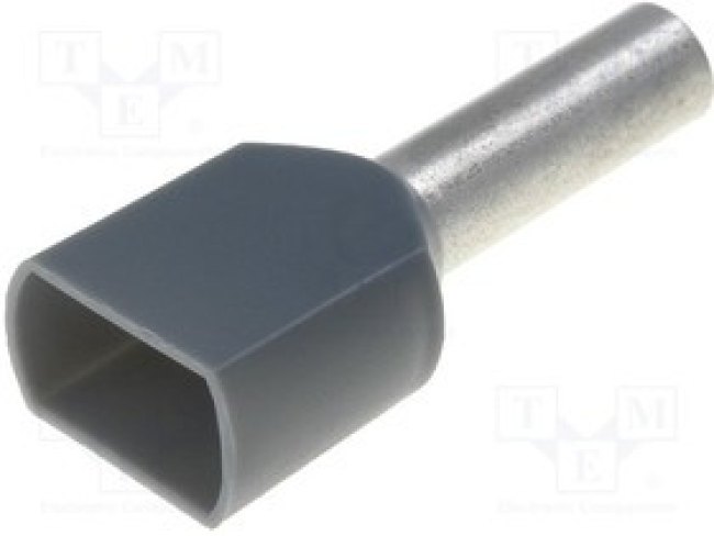 TUL-RI-TW-04012, Втулочный, изолированный,двойной, медь, Изоляция ПВХ, 4мм2