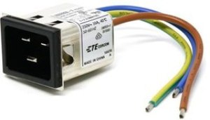 20SRBS8-X, AC Power Entry Modules 20A, Snap-In Wire Leads, X 20SRBS8-X, AC Power Entry Modules 20A, Snap-In Wire Leads, X