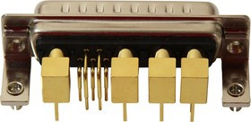 685M9W4103L461, D-Sub Mixed Contact Connectors Coax Combo D R/A PCB PCB 9W4/M/50O/RA