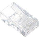 Вилка RJ-45 8P8C универсал кат.5e. 6 мкр со сквозным отверстием 10шт LC-PTU-01/10