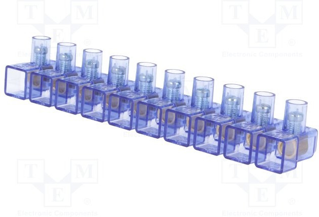 BM 9924, Клеммник, зажим под винт, 4мм2, 450В, Кол-во полюс: 10, клеммы: 10