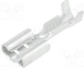 BM01191, Наконечник: плоская, 6,3мм, 0,8мм, "мама", 0,5-1мм2, обжим, прямой