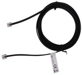 RND 765-00100, Telephone Modular Cable, RJ11 Plug - RJ11 Plug, Flat, 5m, Black